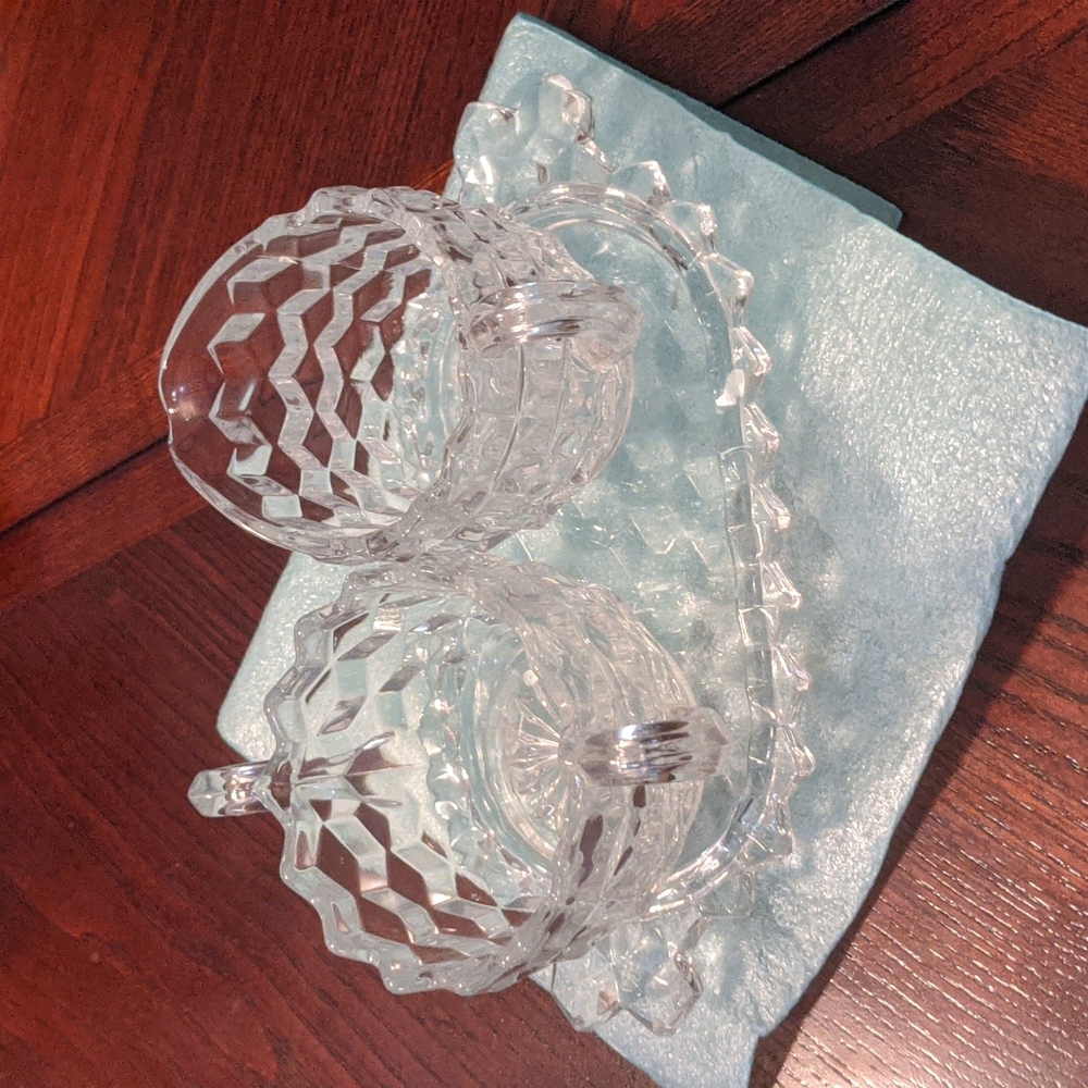 Crystal Coffee Creamer & Sugar Serving Set - Picture 4 of 17